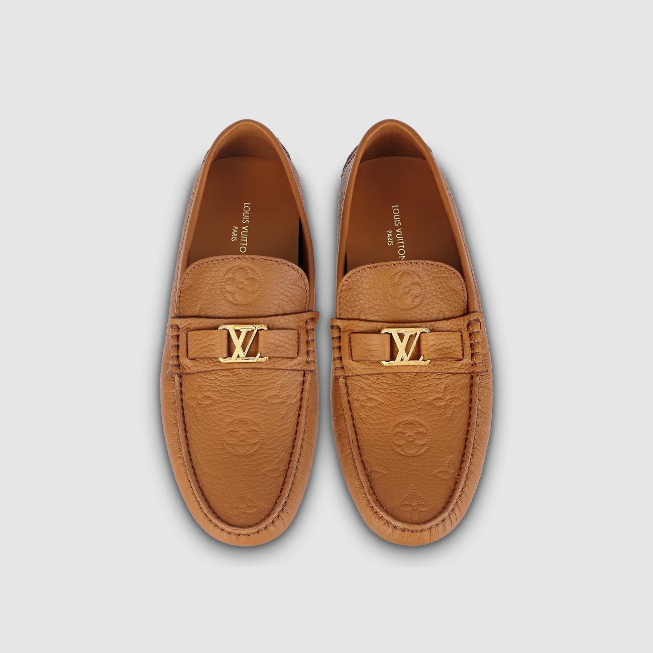 Giày Louis Vuitton Hockenheim Moccasin Nam Nâu